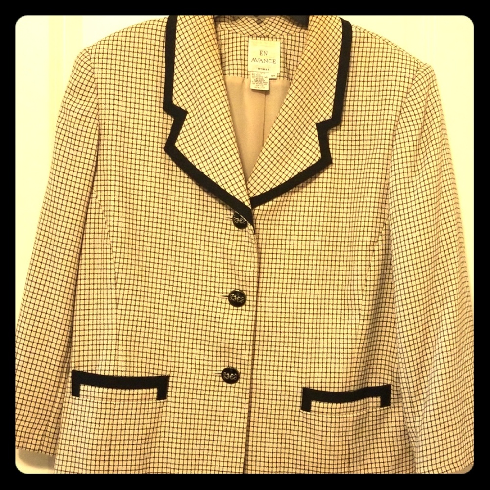Tan and Black Women's Jacket